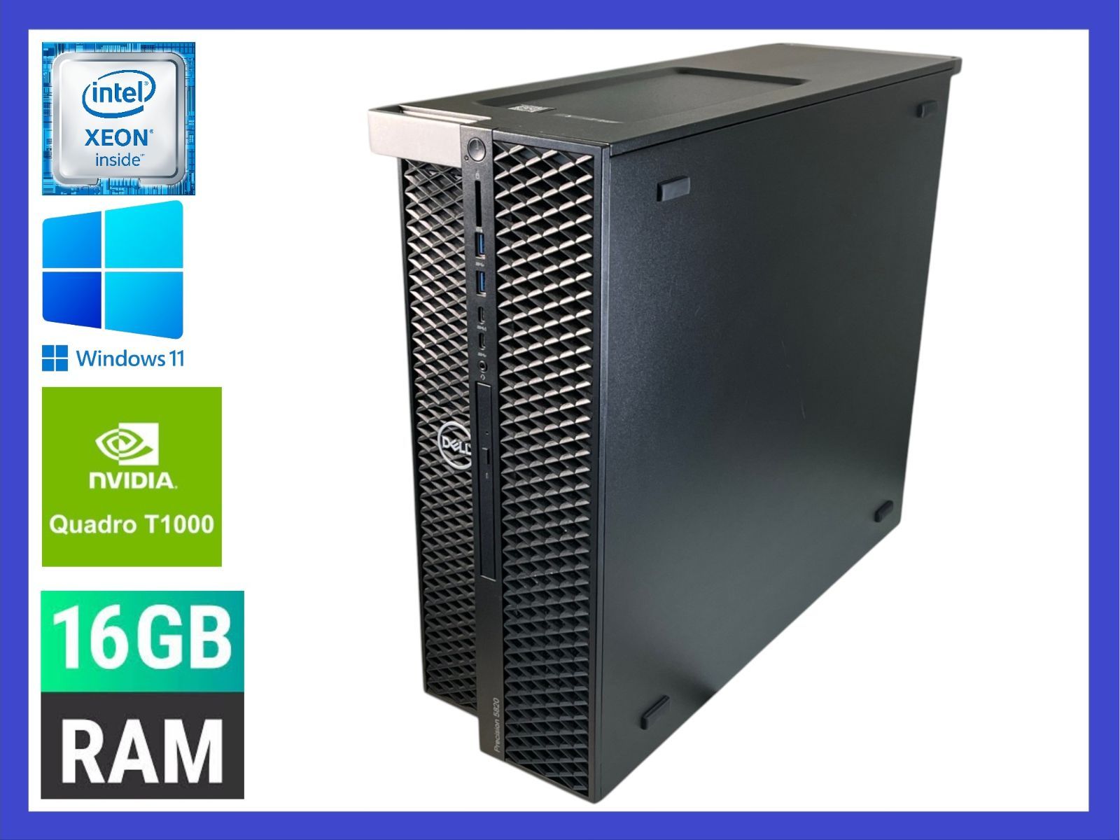 ☆ Xeon 搭載 Dell Precision 5820 Tower Xeon W-2223/メモリ16GB/HDD2