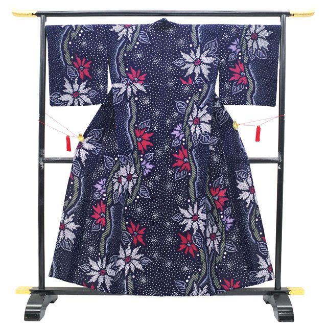 値下げ‼️ 206　中古品　綿　総絞り　ゆかた　有松鳴海絞り　手縫い　浴衣 中古】 有松 浴衣 本場有松鳴海絞り 夏物 リサイクル ゆかた 絞り 木綿