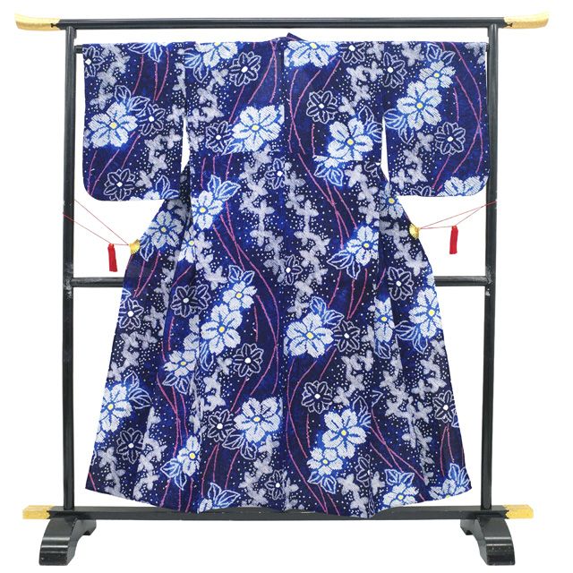中古】 有松 浴衣 本場有松鳴海絞り 夏物 リサイクル ゆかた 絞り 木綿