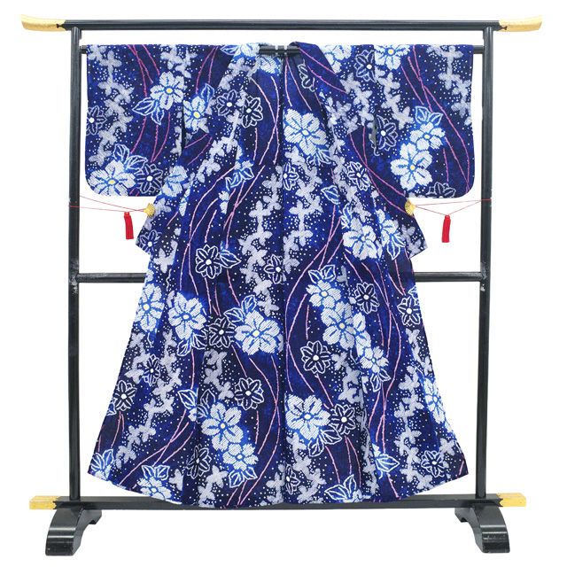 中古】 有松 浴衣 本場有松鳴海絞り 夏物 リサイクル ゆかた 絞り 木綿