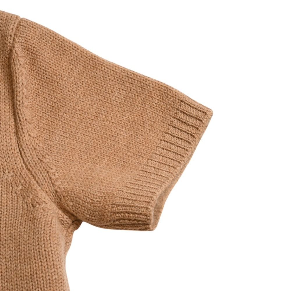 極美品 MIUMIU ミュウミュウ 半袖 Knit ニット ベージュ 0000ET