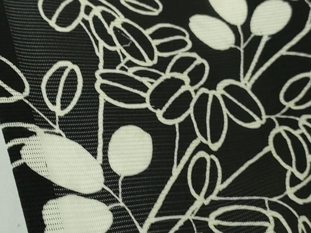 平和屋本店＊極上 夏物 訪問着 絽 駒刺繍 花萩文 黒地 金糸 逸品