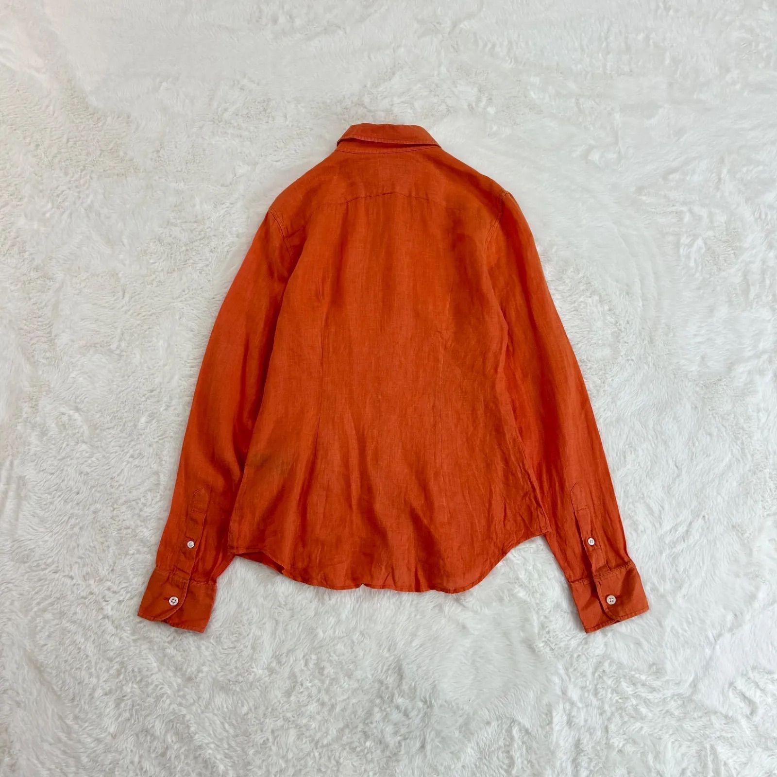 RALPH LAUREN ラルフローレン 長袖シャツ ブラウス リネンシャツ 麻100