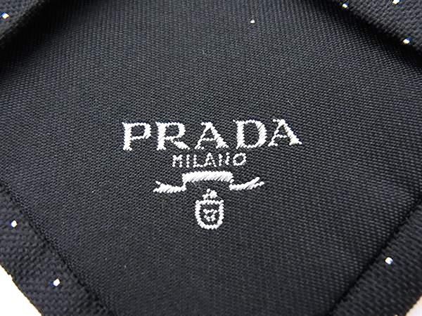 □新品同様□ PRADA プラダ シルク100% ネクタイ ビジネス 紳士 メンズ
