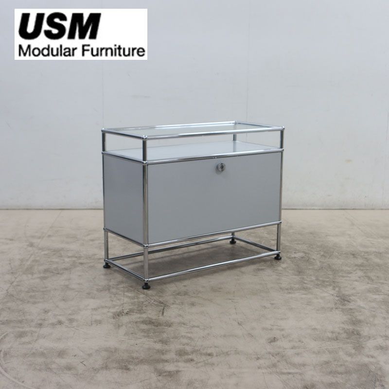 USM Haller　ハラー　1列 2段　キャビネット ライトグレー ① ◇USM Haller System◇ USMハラーシステム 1列2段 キャビネット