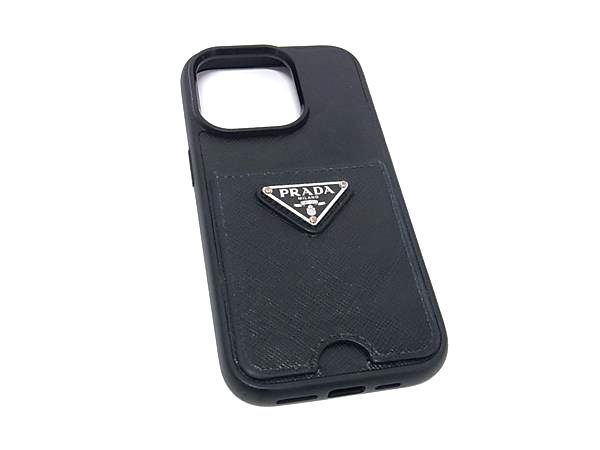 PRADA プラダ サフィアーノレザー iPhone15Pro 対応 アイフォンケース