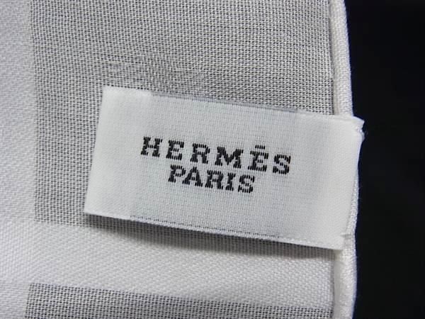 エルメス ホワイト ハンカチーフ Hパッサン □新品□未使用□ HERMES エルメス Hパッサン コットン100