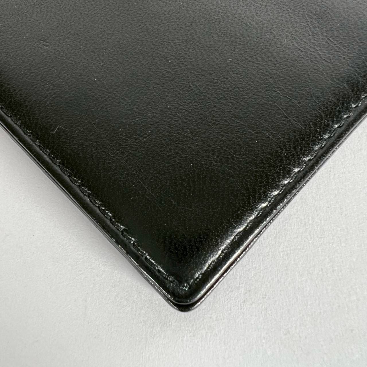 K-36 LOEWE ロエベ アナグラム カードケース パスケース ブラック レザー 64-10-260522 4-3