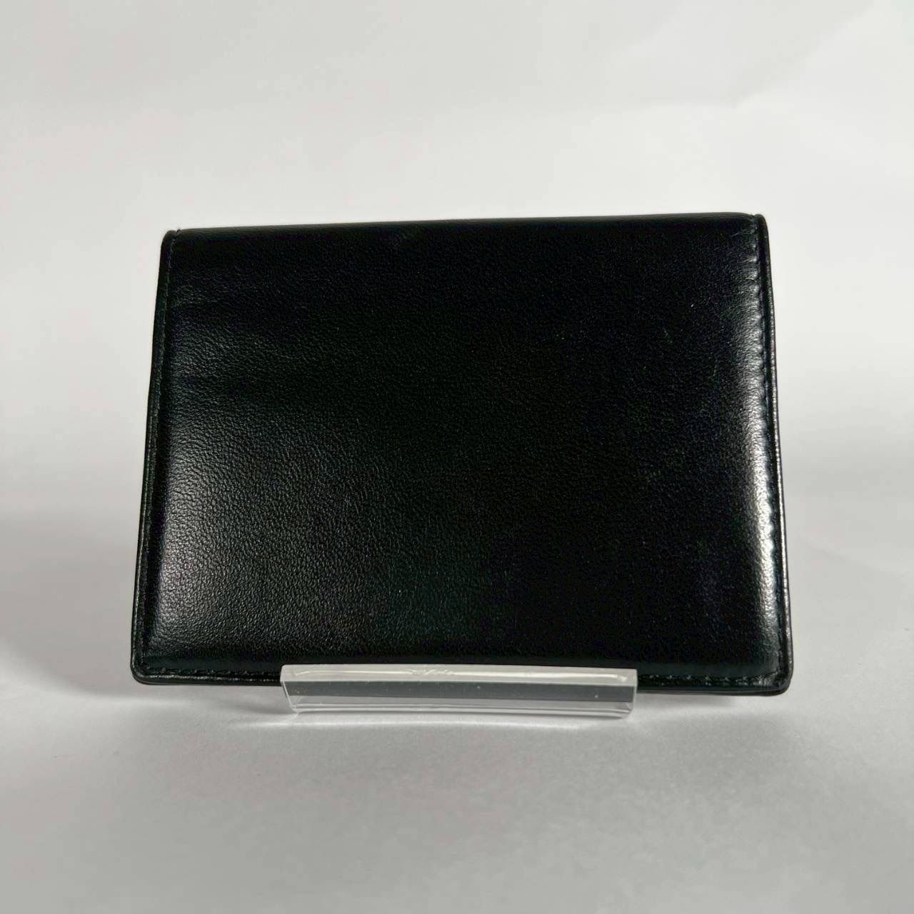 K-36 LOEWE ロエベ アナグラム カードケース パスケース ブラック レザー 64-10-260522 4-3