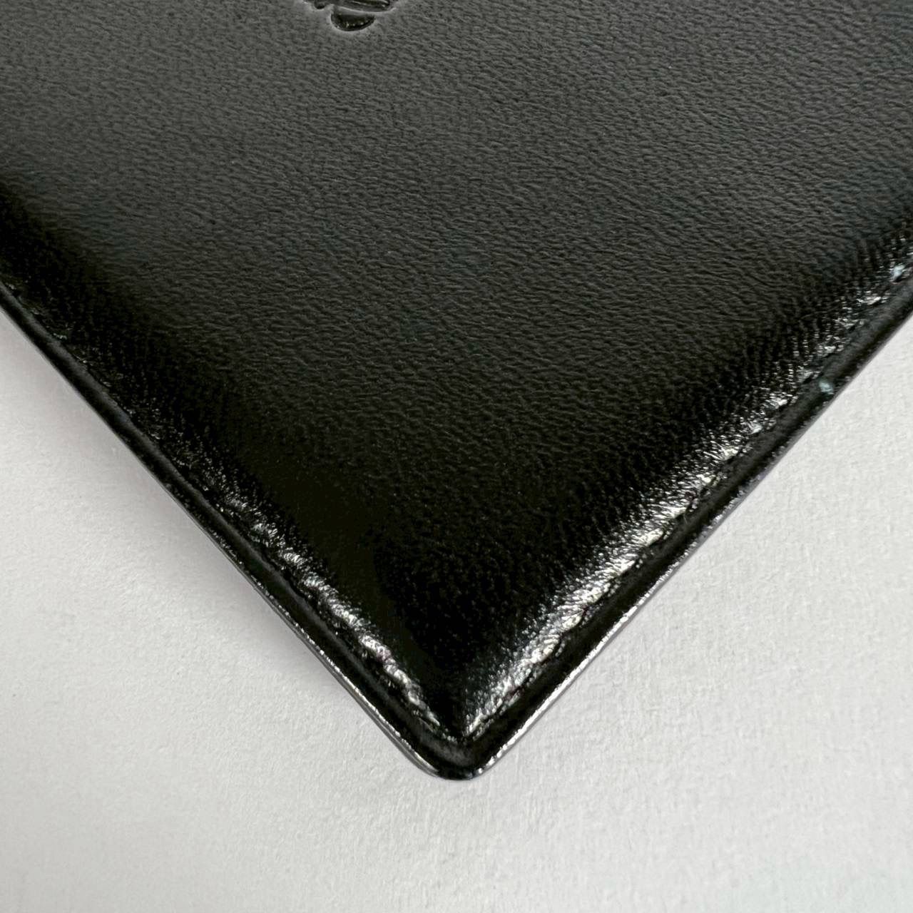 K-36 LOEWE ロエベ アナグラム カードケース パスケース ブラック レザー 64-10-260522 4-3