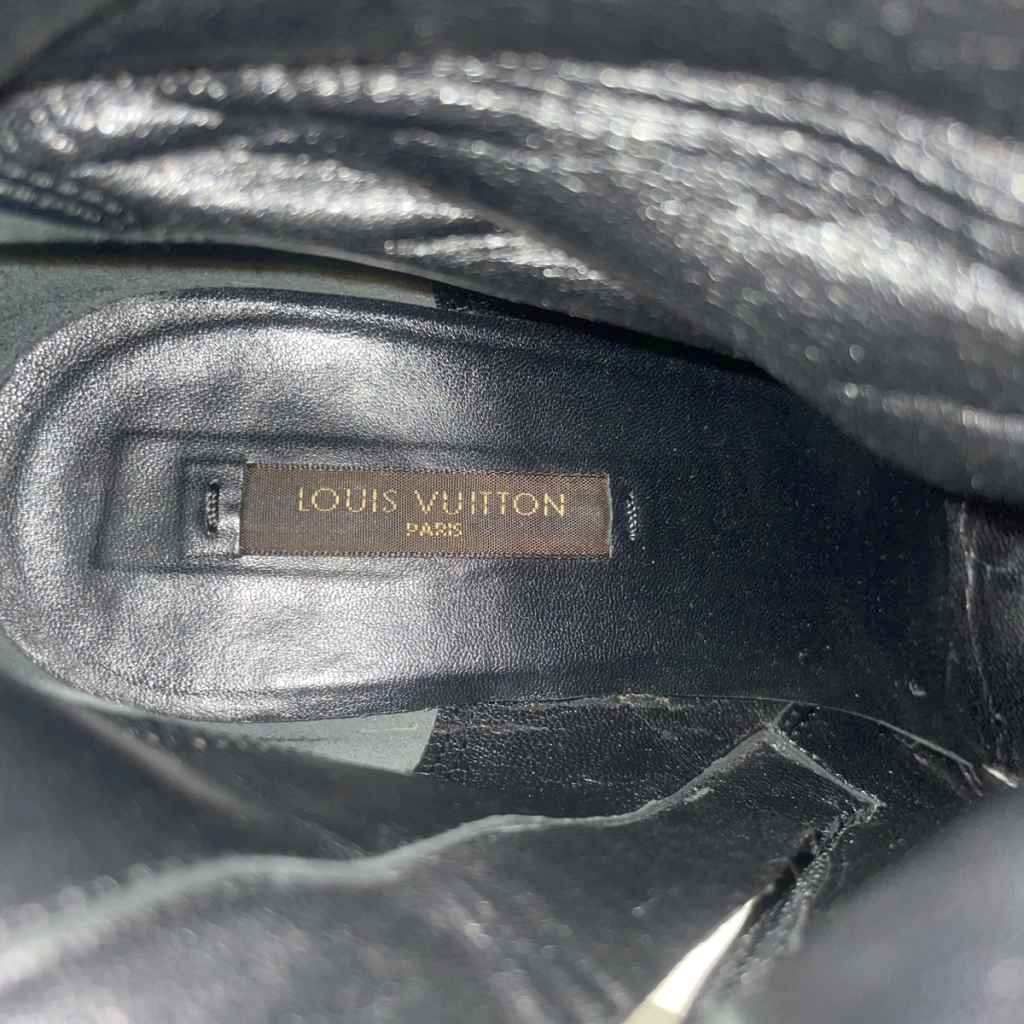 ルイヴィトン LOUIS VUITTON ロングブーツ ポインテッドトゥ ロゴ