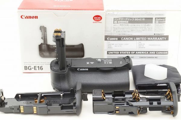 ☆新品同様☆ Canon キャノン バッテリーグリップ BG-E16 元箱 付属品 ♯26053010