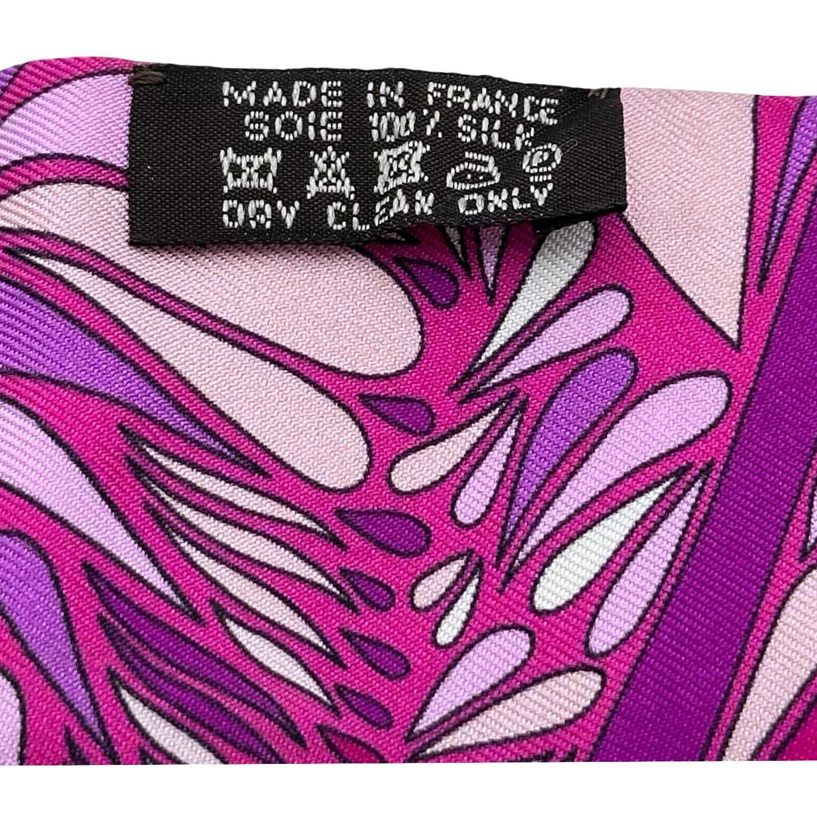 エルメス スカーフ ツイリー シルク ピンク 【MILLEFLEURS DU MEXIQUE 