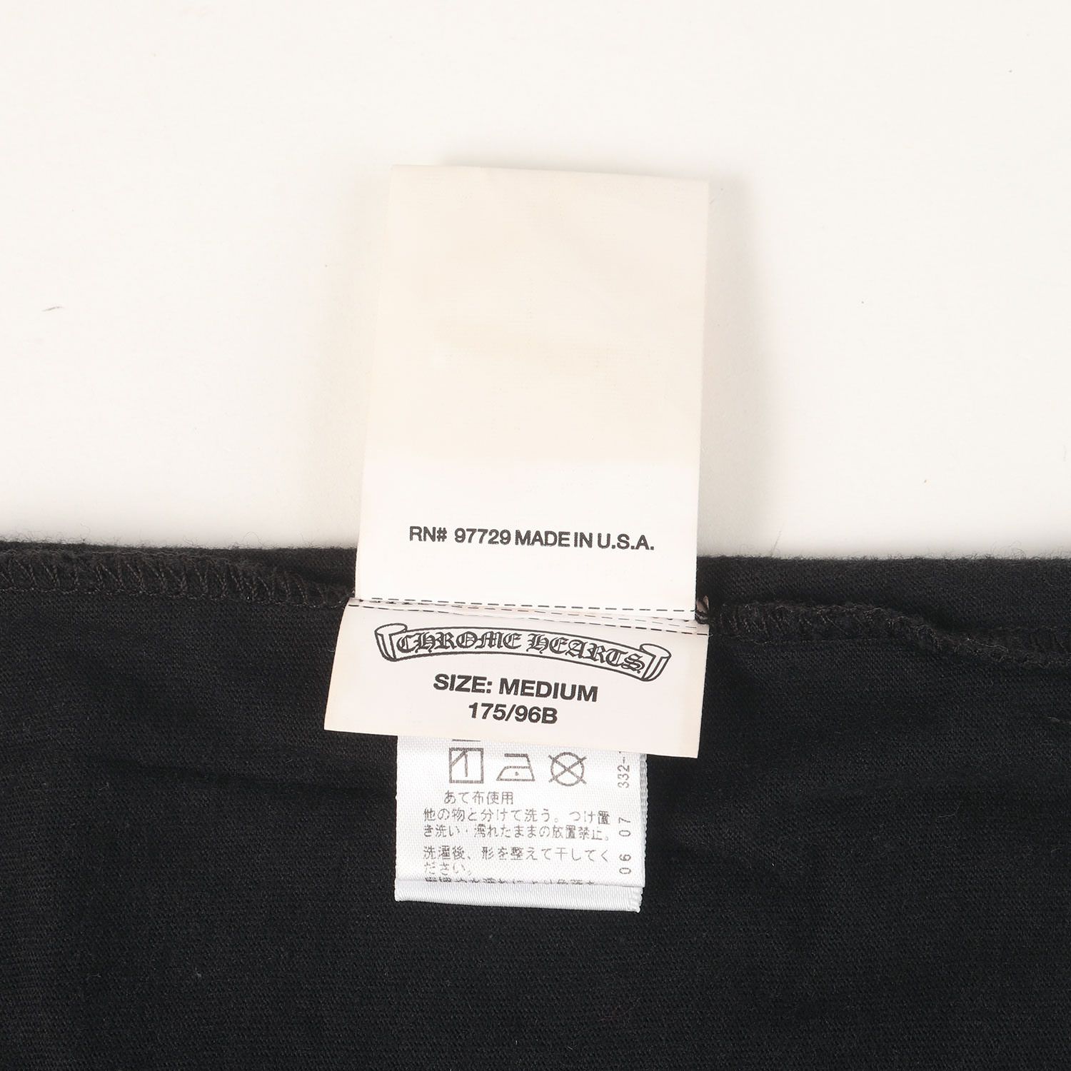 美品】CHROME HEARTS クロムハーツ Tシャツ ブラック 黒 サイズ:M 