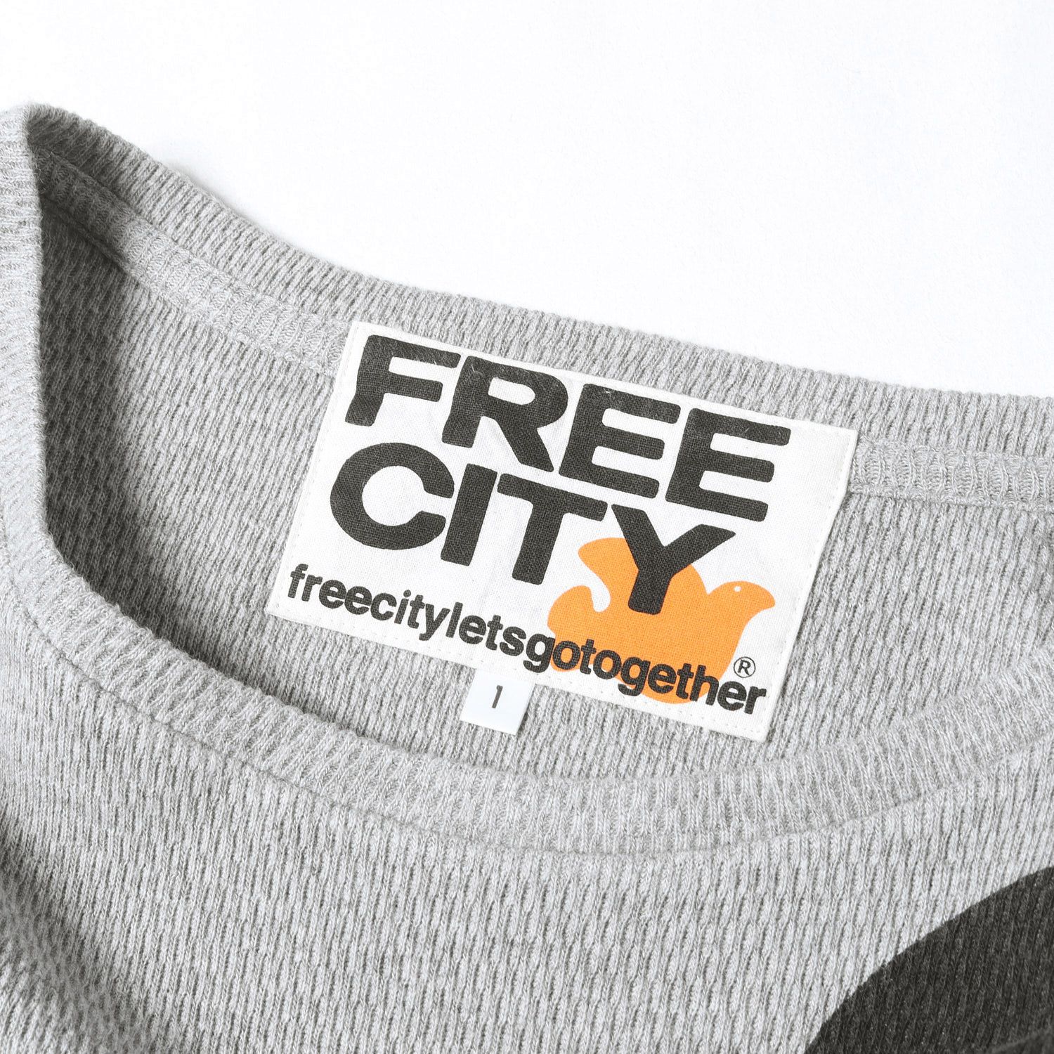 新品タグ付きFREECITY☆フリーシティTシャツ FREE CITY フリーシティ Tシャツ ヘザーグレー サイズ:1 | 23AW