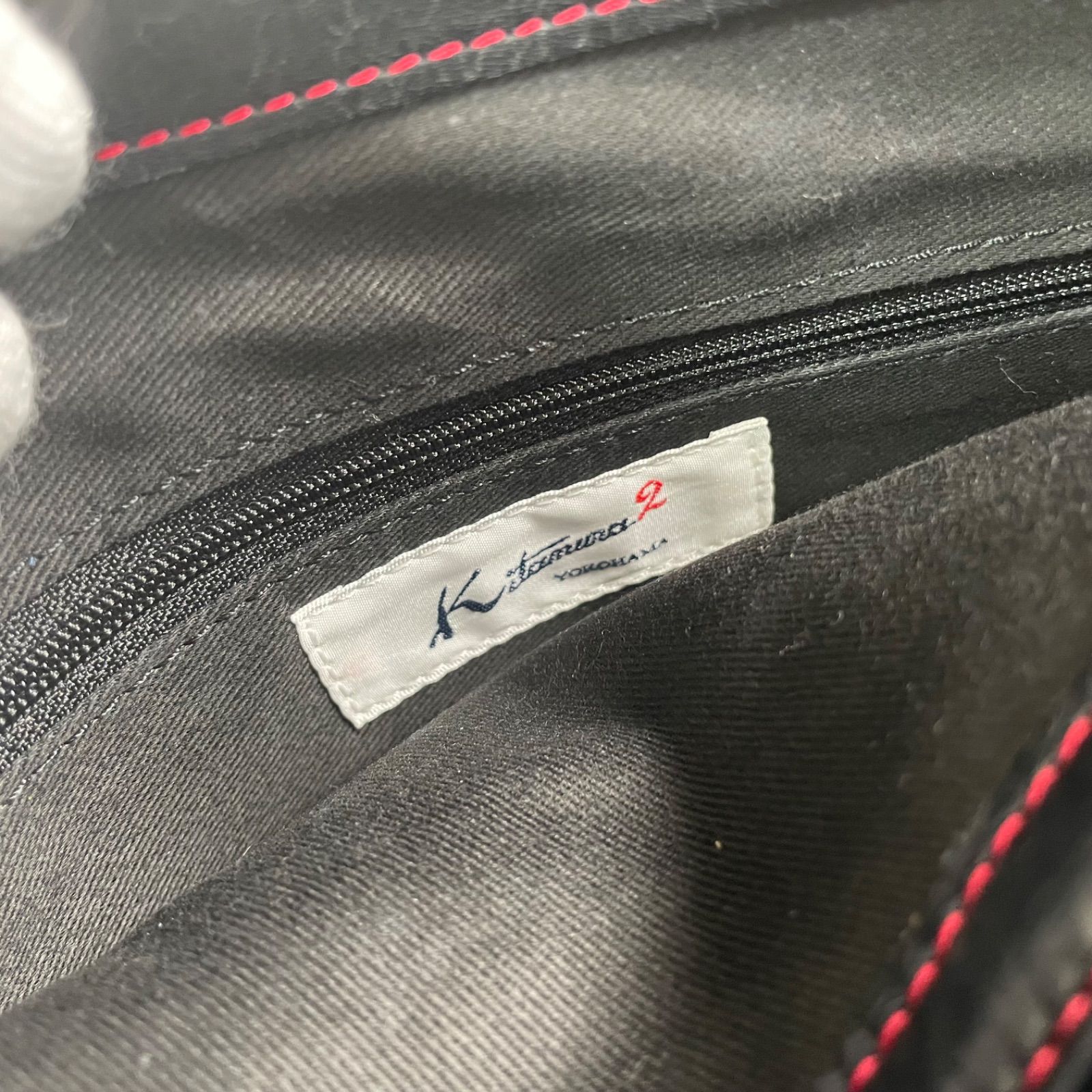 美品 Kitamura2 トートバッグ ネイビーレッドステッチ - メルカリ