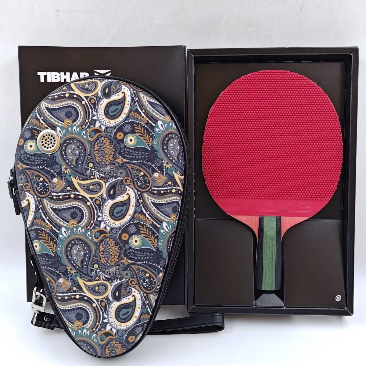 [2点セット] ティバー 幻守 9 中国式ペン 卓球ラケット Andro ケース TIBHAR ラバー ネバギバ トリックウェーブ 赤 GEWO CODEXX 黒 2点セット] ティバー 幻守 9 中国式ペン 卓球ラケット Andro ケース