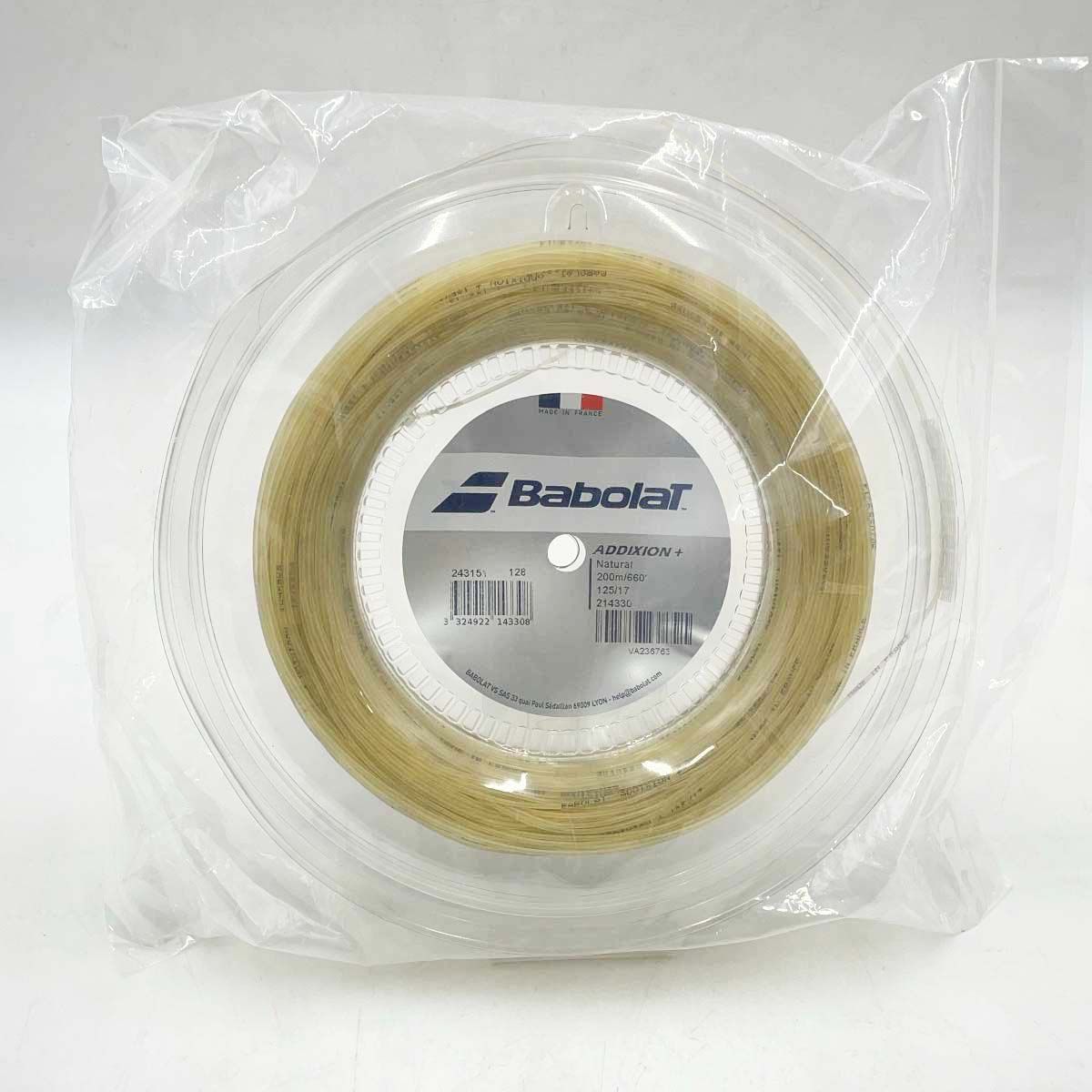【未使用】バボラ ADDIXION＋ 125 硬式 テニス ストリング ガット アディクションプラス 200m ロール ナチュラル 243151 BABOLAT 1.25mm