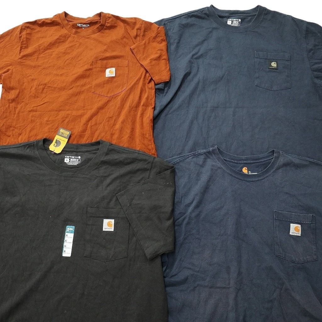 古着卸 まとめ売り カーハート Tシャツ 14枚セット ( メンズ L/XL ) 企業系 ポケット付き ワンポイント ロゴ 中古 古着 NF3227 古着卸 まとめ売り カーハート Tシャツ 14枚セット ( メンズ L/XL