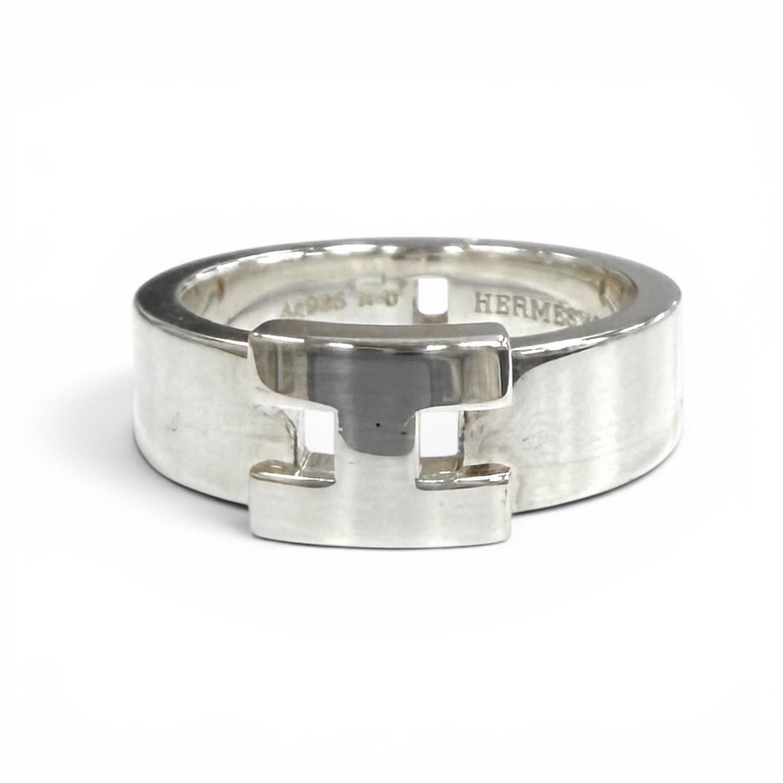 【稀少・ヴィンテージ】HERMES エルメス ヘラクレス キーリング Ag925 美品☆HERMES エルメス ヘラクレス AG925 Hモチーフ リング 指輪