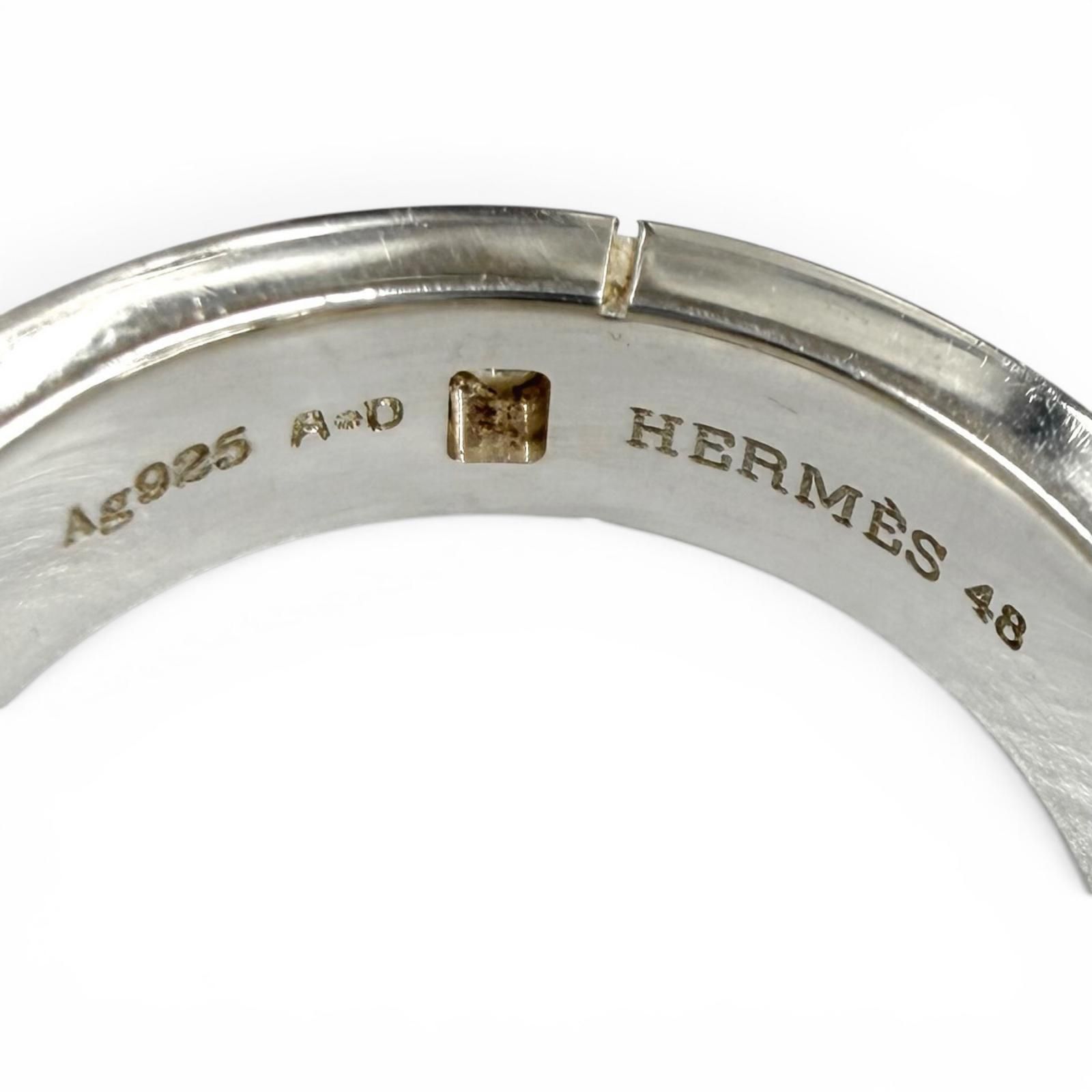 美品☆HERMES エルメス ヘラクレス AG925 Hモチーフ リング 指輪 