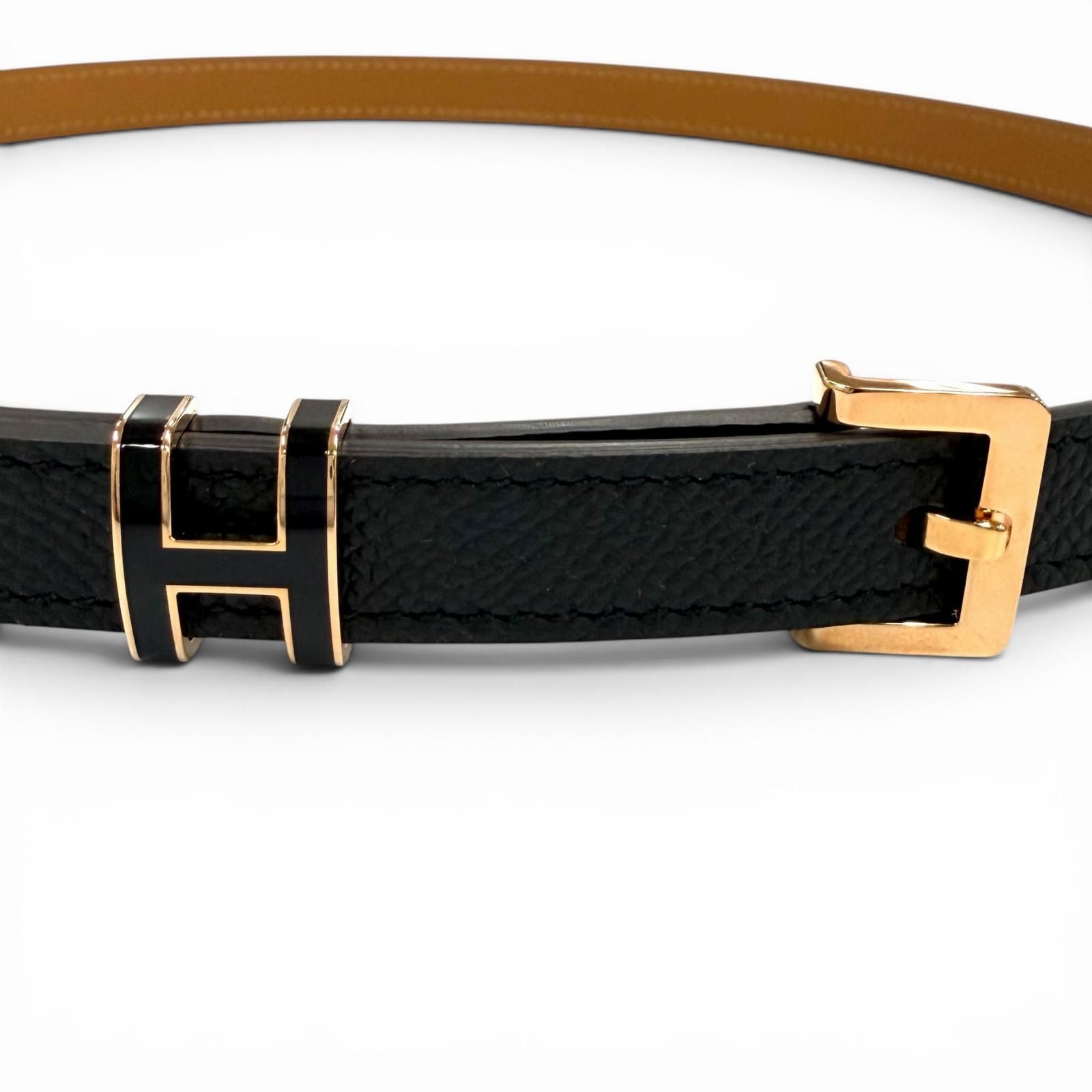 未使用品☆HERMES エルメス ポップH 15 ブラック ヴォーエプソン
