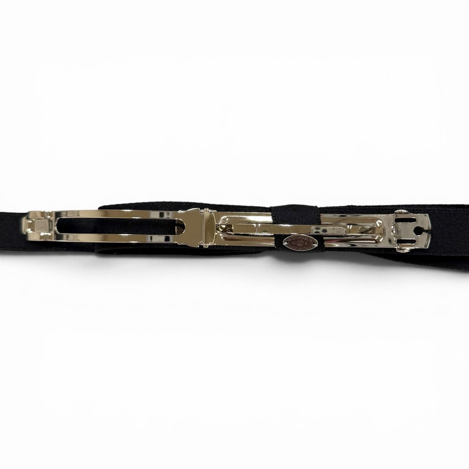 未使用品☆CHANEL シャネル 24B AAA428 シルク100% メタル ライン