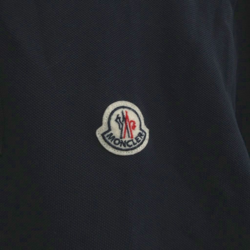 モンクレール MONCLER ポロシャツ 半袖 ロゴワッペン 鹿の子 M