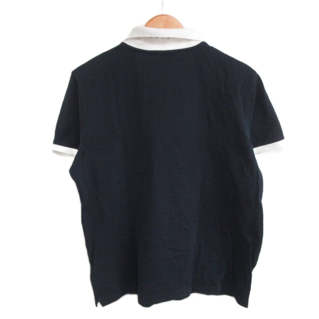 モンクレール MONCLER ポロシャツ 半袖 ロゴワッペン 鹿の子 M