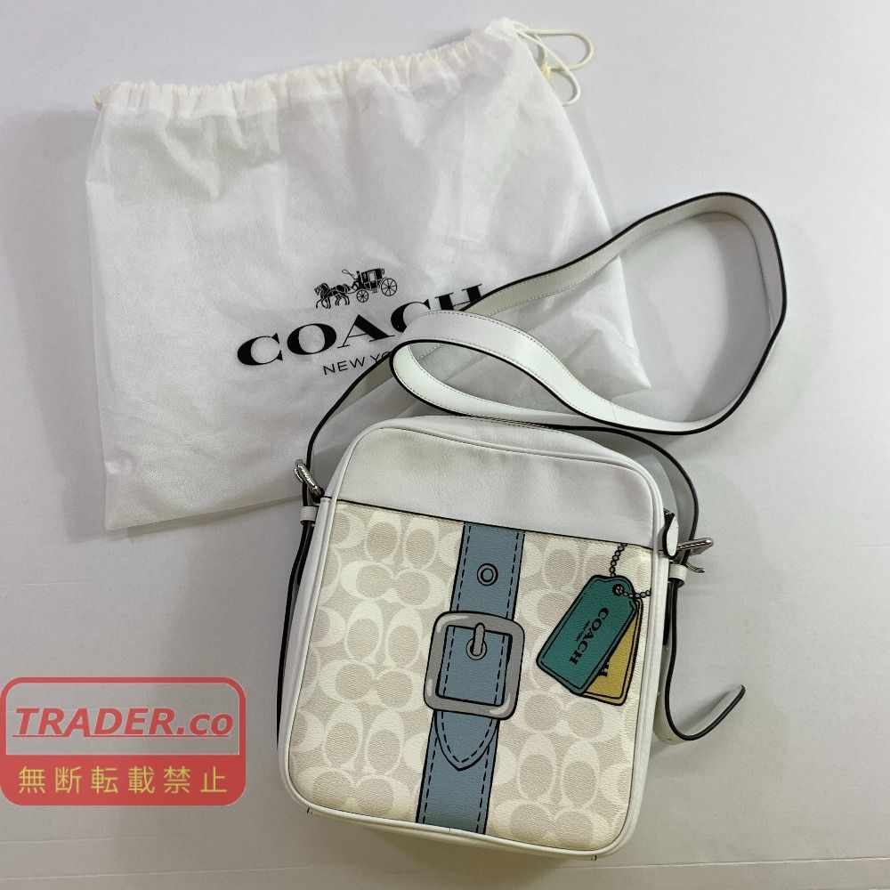 04w7124▽※【中古】COACH コーチ ショルダーバッグ ハドソン クロス