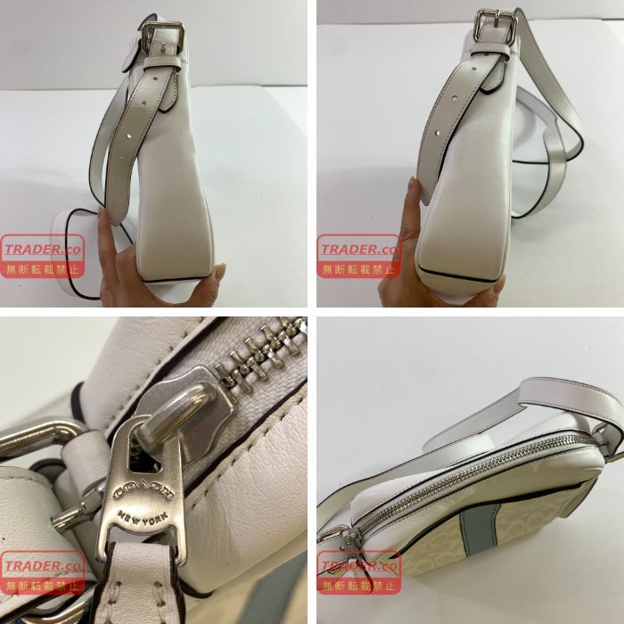 04w7124▽※【中古】COACH コーチ ショルダーバッグ ハドソン クロス