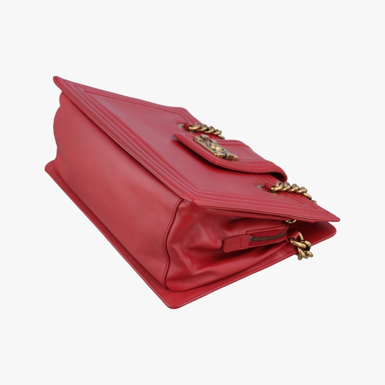 シャネルChanelジェットセッター ボーイ ショッピング トート レッド