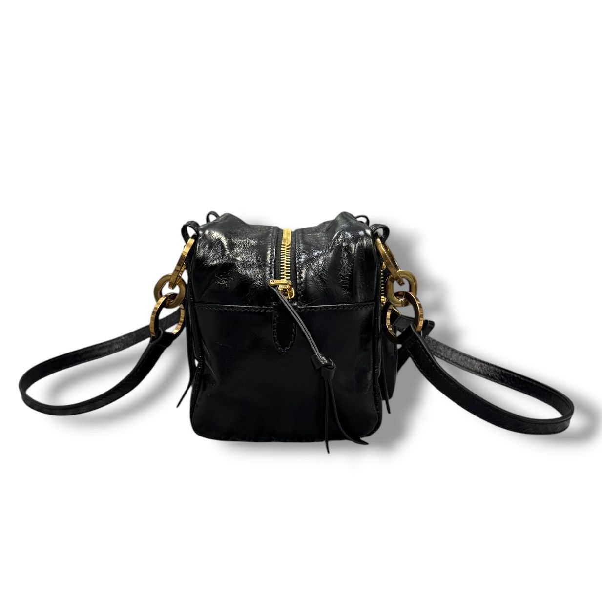 PRADA ダングルレザートップハンドルミニバッグ ハンドバッグ プラダ 