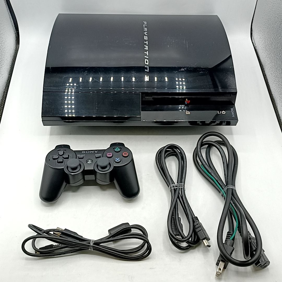中古動作品】Sony PS3 CECHB00 ブラック 本体一式セット 20GB 初期化 