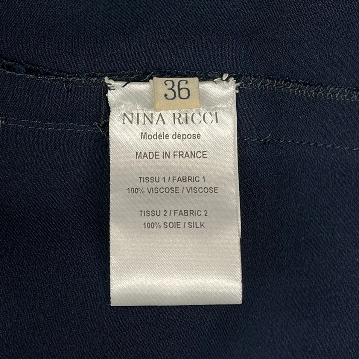 NINARICCI(ニナリッチ) ワンピース サイズ36 S レディース - ネイビー