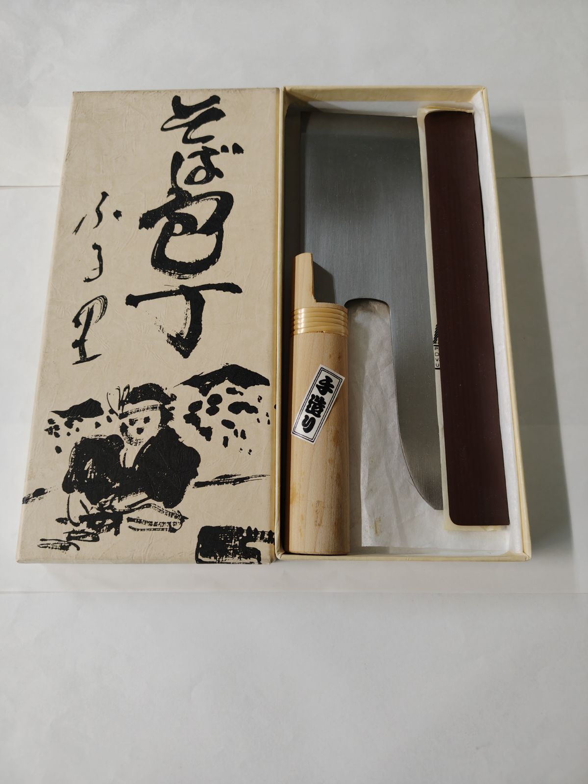 蕎麦包丁 合羽橋 鍔屋 刃長約27cm そば包丁（庖丁） 蕎麦包丁 合羽橋 鍔屋 刃長約27cm 合羽橋つば