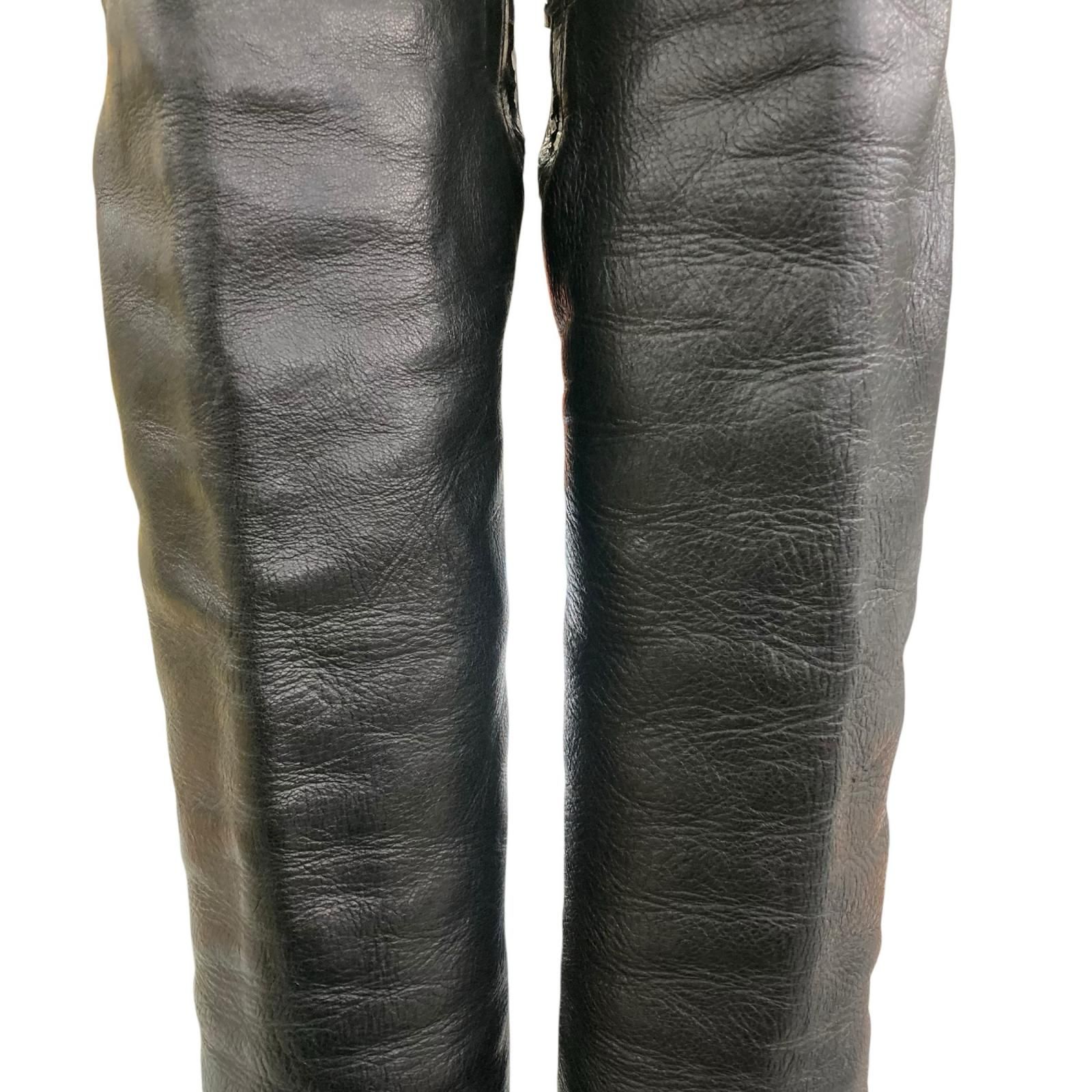 186005 現状品 Chloe クロエ ロングブーツ 36 23cm ブラック レザー