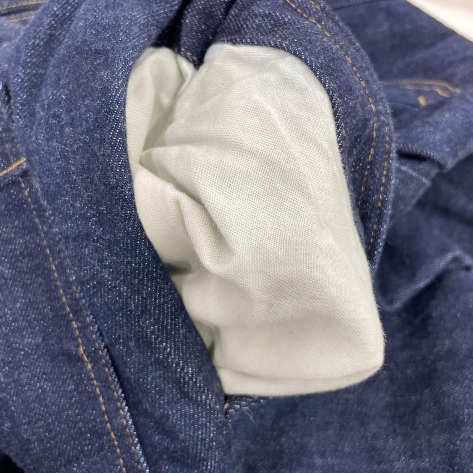 YOKE Denim 3pleated Wide-leg Trousers 3 ｲﾝﾃﾞｨｺﾞ - メルカリ