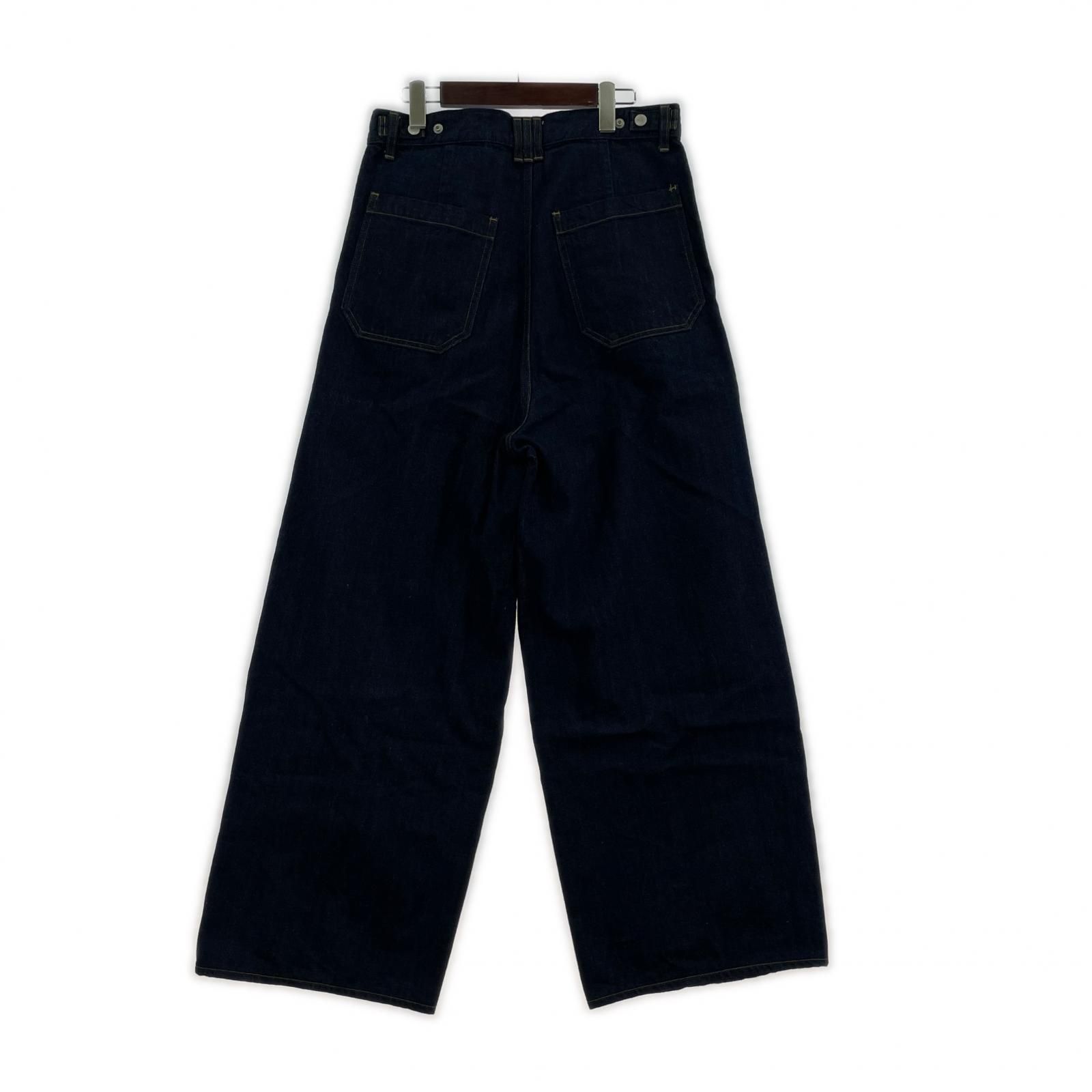 YOKE Denim 3pleated Wide-leg Trousers 3 ｲﾝﾃﾞｨｺﾞ - メルカリ
