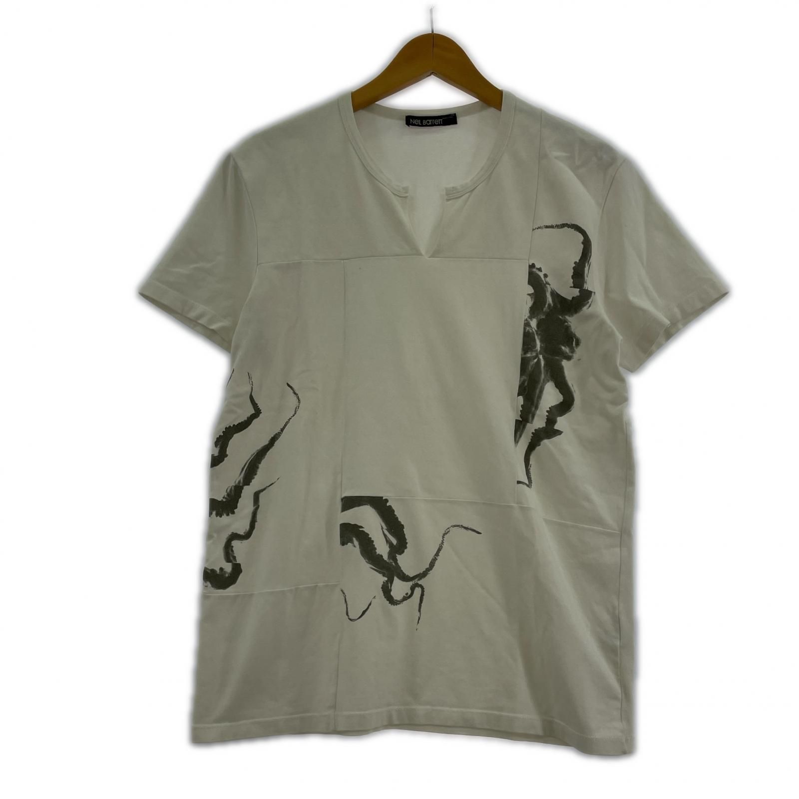 NEIL BARRETT 半袖Tシャツ・カットソー 切替プリントSS Tシャツ