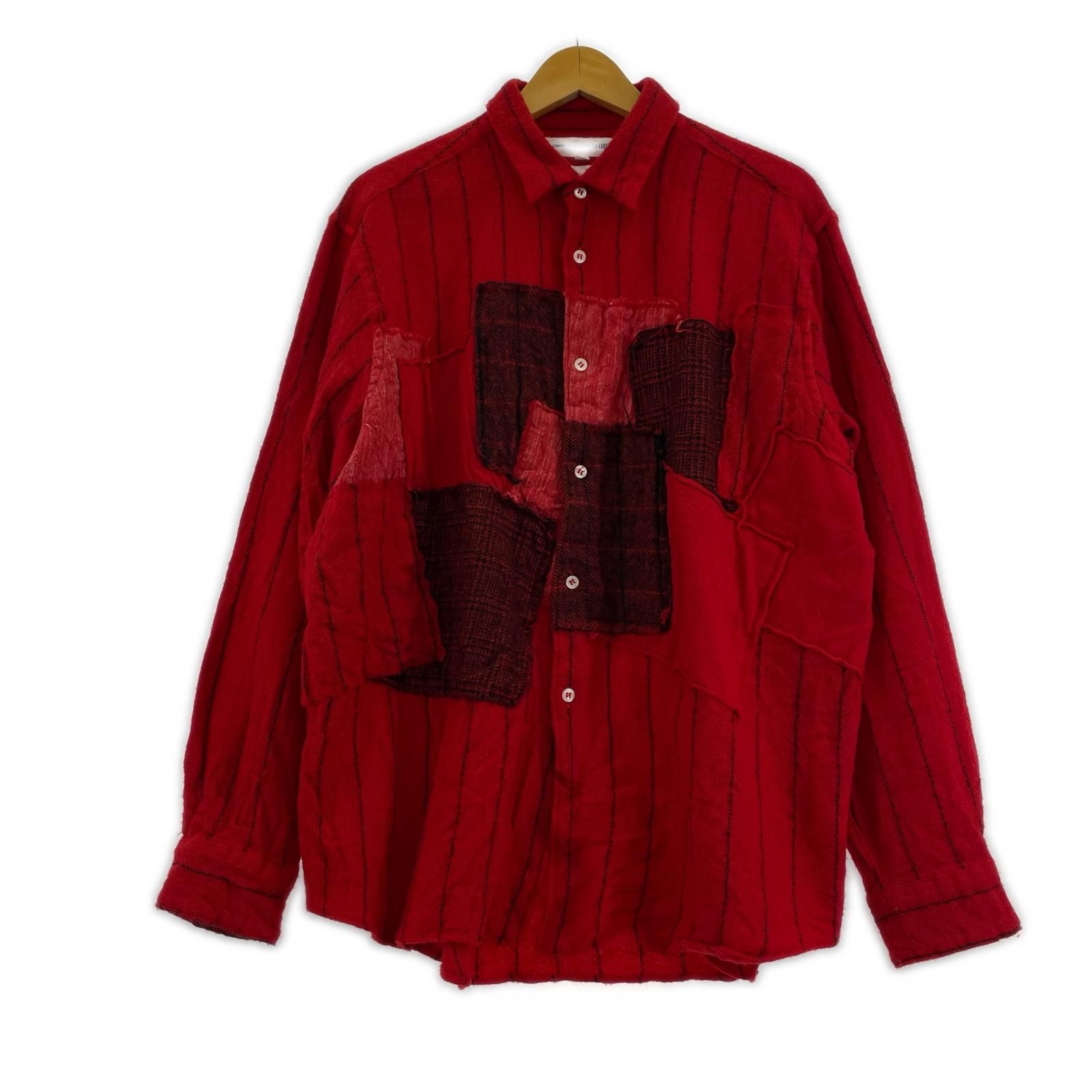 COMME des GARCONS SHIRT 90s パッチワークウール後染めシャツ