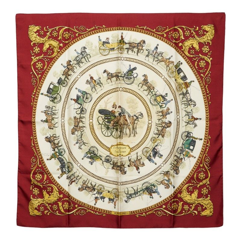 エルメス カレ90 LA PROMENADE DE LONGCHAMPS ロンシャンへの散歩