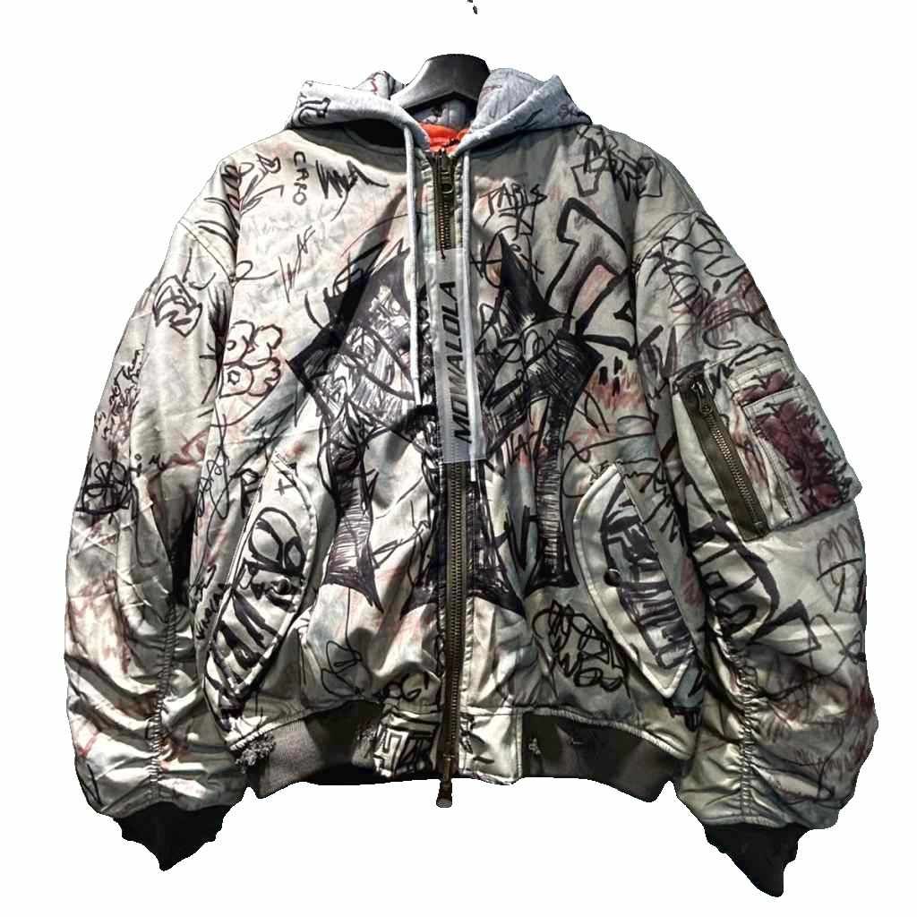モワローラ MOWALOLA 25AW graffiti bomber jacket グラフィティ
