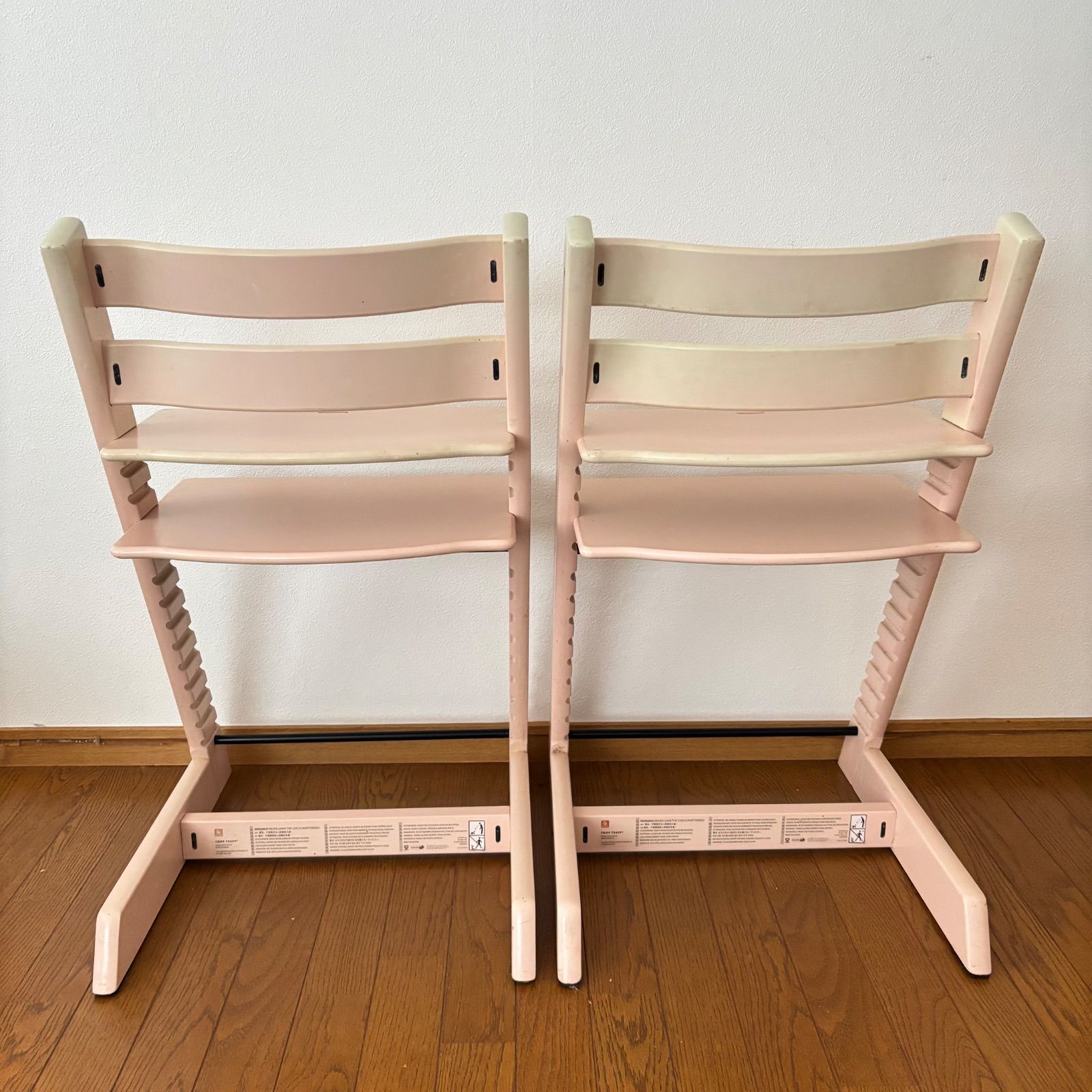 ストッケ トリップ トラップ ベビーチェア 2台セット ピンク - メルカリ