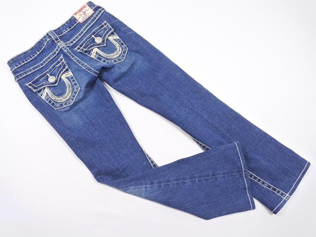 TRUE RELIGION トゥルーレリジョン ステッチ フレア デニムパンツ