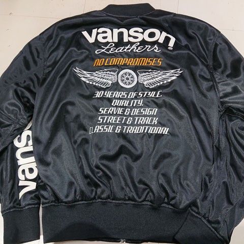 VANSON バンソン メッシュ MA-1 ジャケット ライディング ライダース
