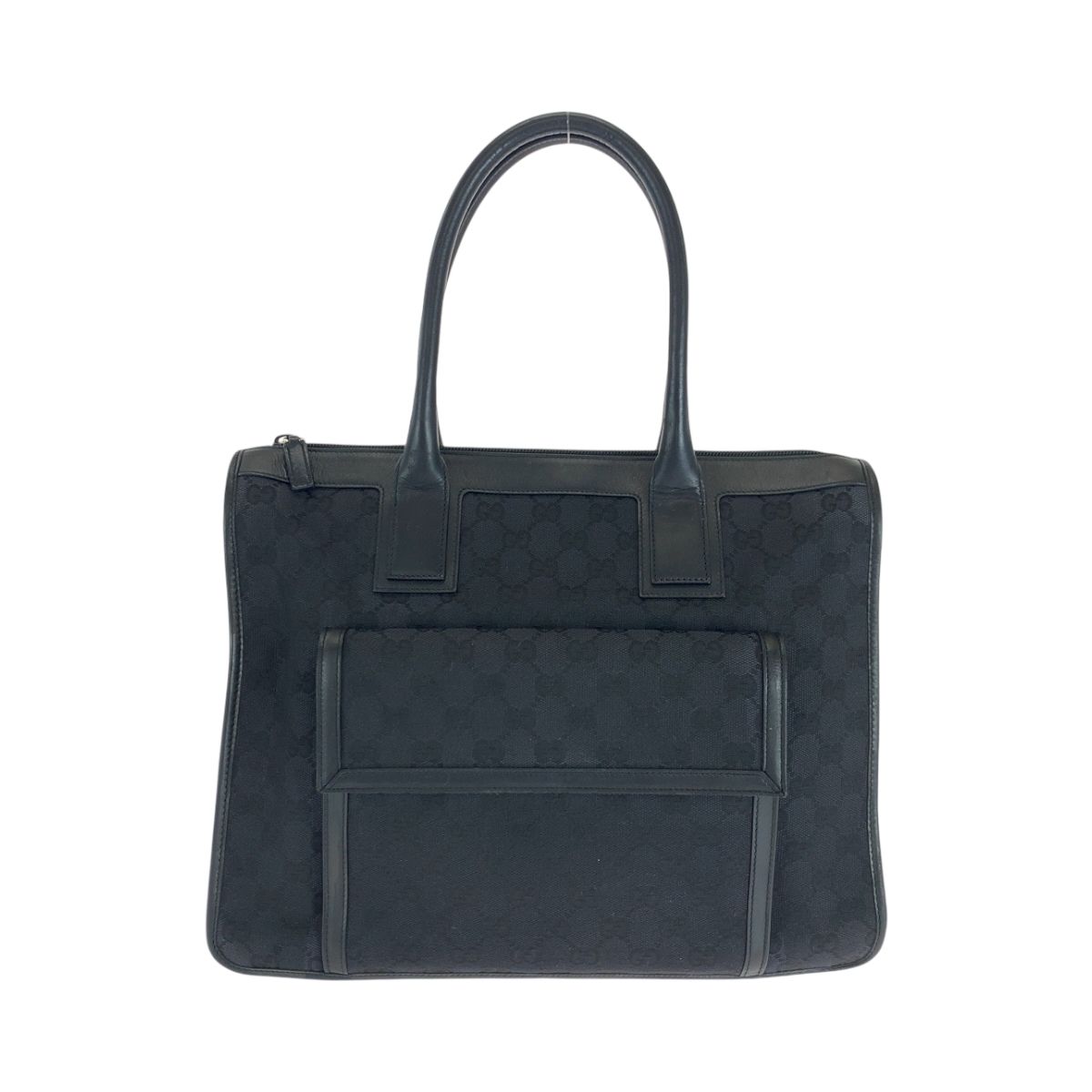 美品 GUCCI グッチ ブラック 黒 シルバー金具 GGキャンバス 000 0854 