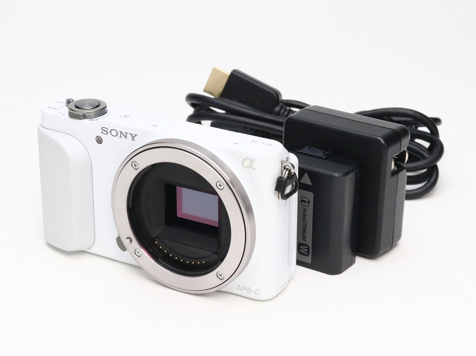 AB (良品) SONY ソニー α NEX-3N ボディ ホワイト 初期不良返品対応 55 