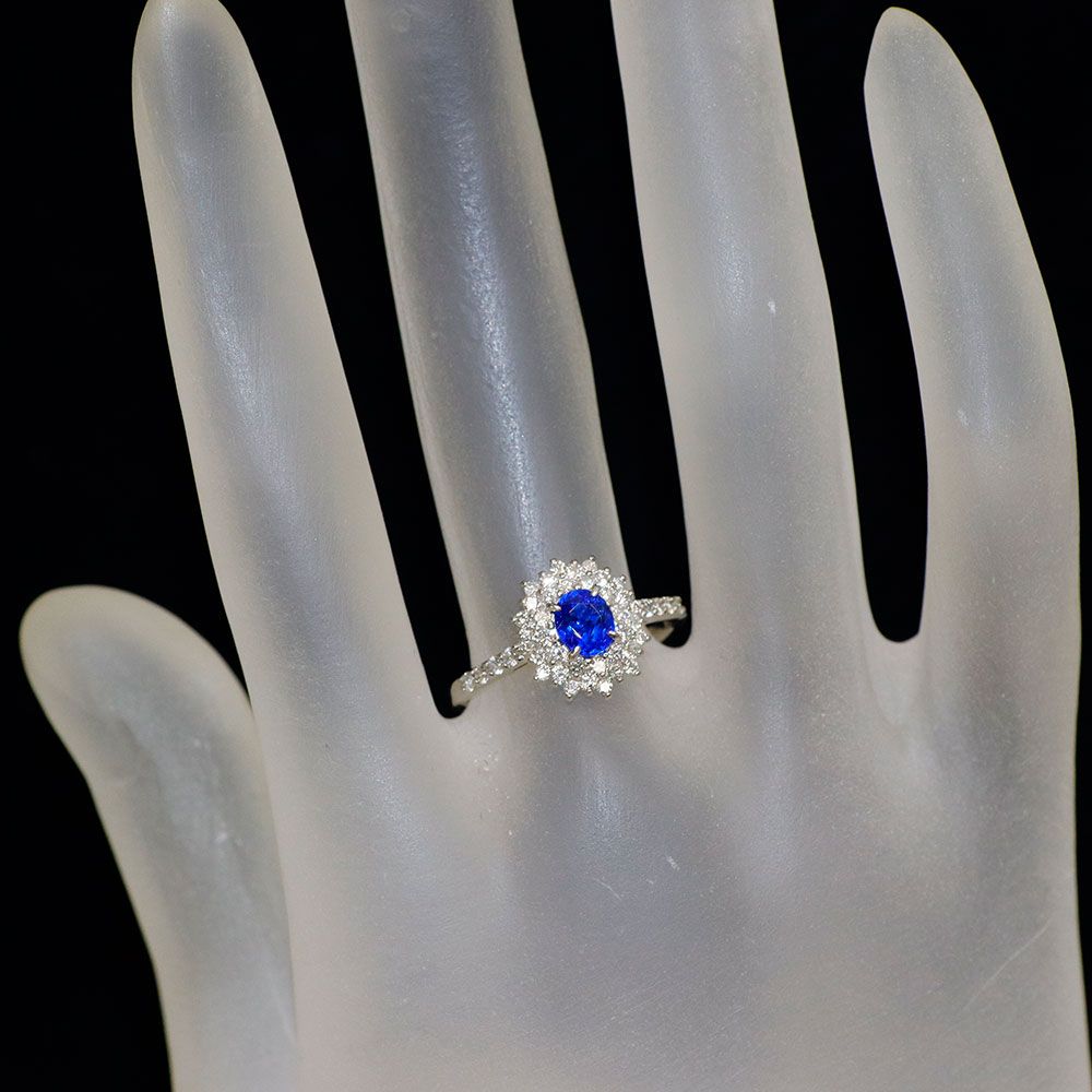 新品 Pt900 上質アウイナイト ダイヤモンド リング 0.41ct D0.56ct