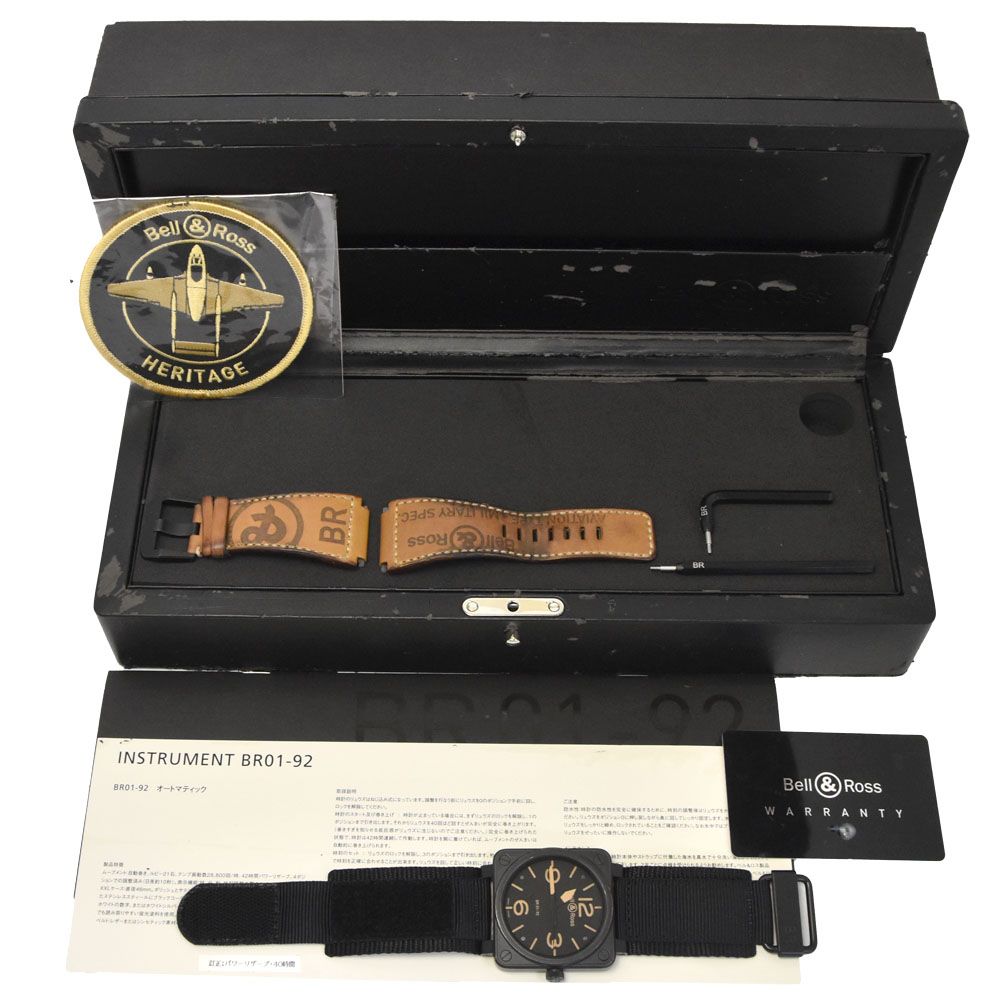 ベル＆ロス Bell＆Ross BR01-92HERI-CA ヘリテージ デイト ブラック 